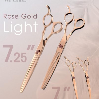 Kéo tỉa răng thưa 7.25″ Rose Gold Light