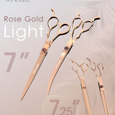 Kéo cong 7″ Rose Gold Light